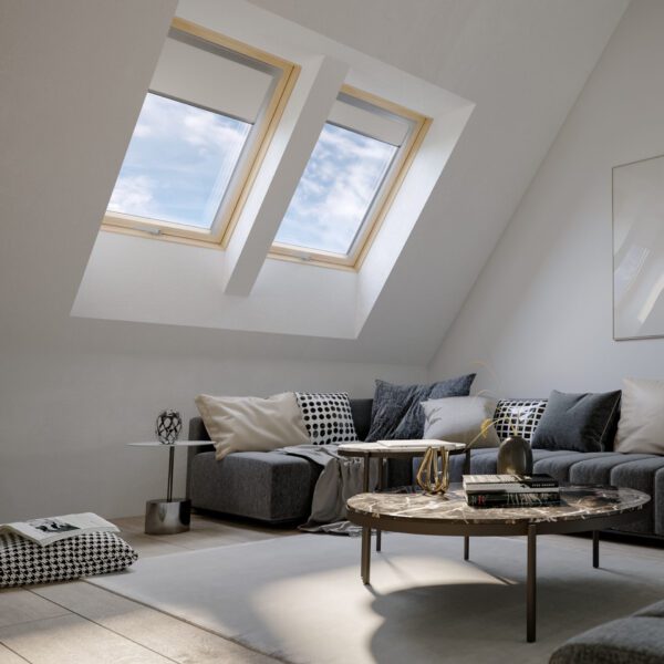 okno  OKNA drewniane dachowe polaciowe TRIO pine 78x118 78x140 roofLITE z 66x118 do gruba LIFE 1