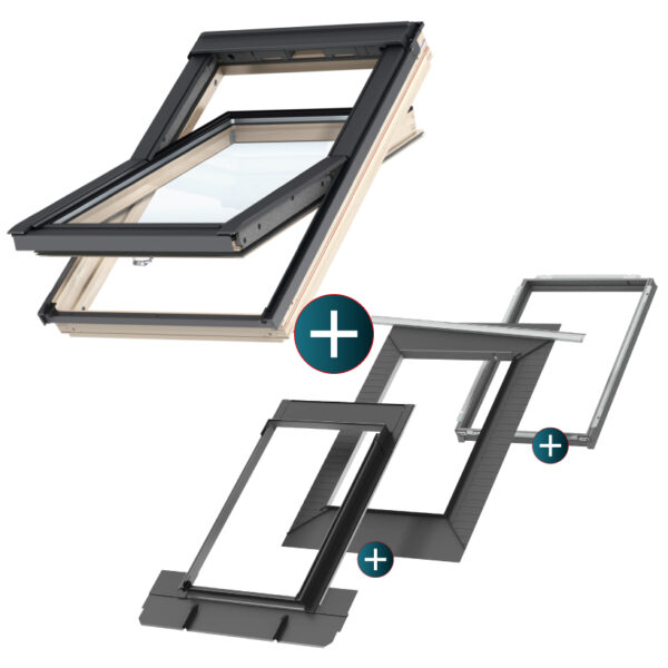 Velux Okno dachowe 3-szyby PREMIUM GLL1061B CK04 55x98+kołnierz EDQ+BDX+BFX - obrazek 4