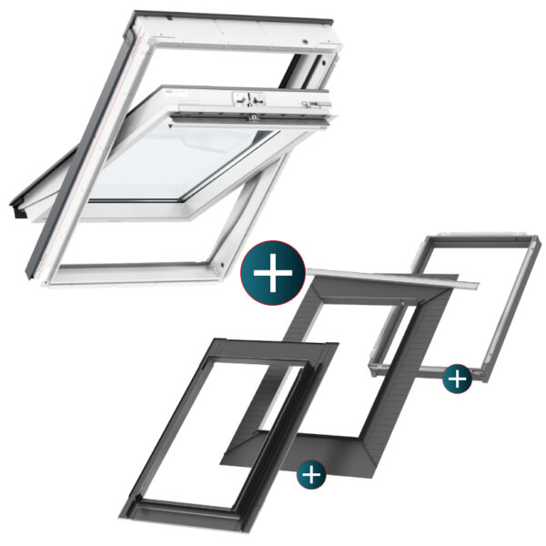 Velux Okno dachowe 3-szyby PREMIUM GLU 0061 CK02 55x78+kołnierz EDS+BDX+BFX