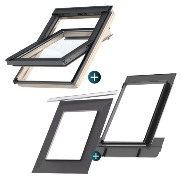 Velux Okno dachowe 3-szyby PREMIUM GLL1061 FK06 66x118+kołnierz EDQ+BFX - obrazek 2