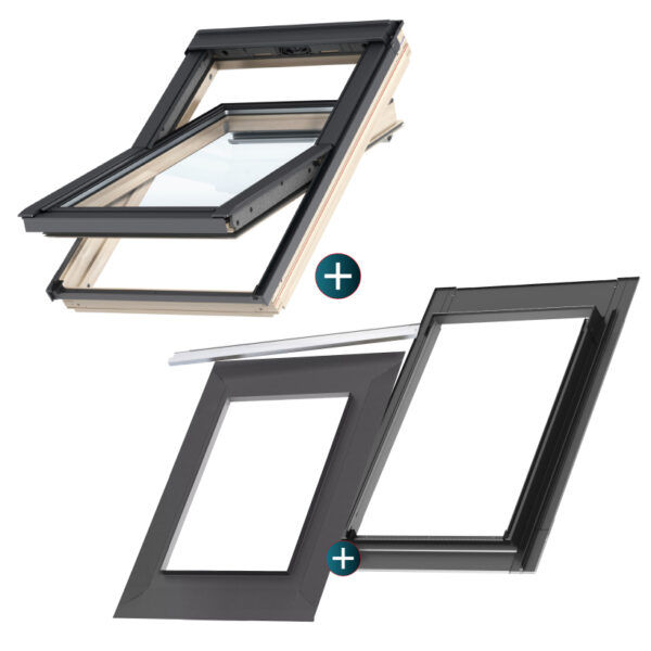 Velux Okno dachowe 3-szyby PREMIUM GLL1061 CK02 55x78+kołnierz EDS+BFX - obrazek 2