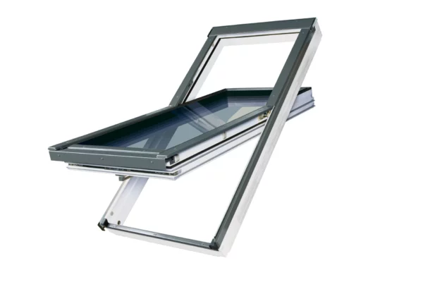 Superenergooszczędne Okno dachowe FAKRO FTT/U U8 114x140 THERMO drewniane 4-szybowe białe